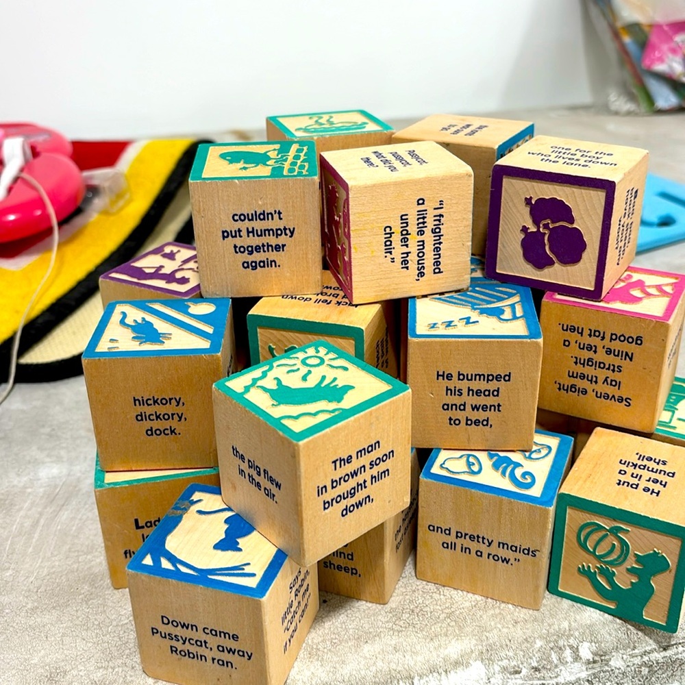 Wooden Nursery Rhyme Blocks